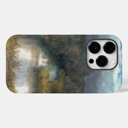 herfstvijver Case-Mate iPhone case (Achterkant (horizontaal))