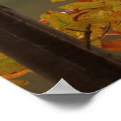 Herfstvijver met zwaan poster (Hoek)