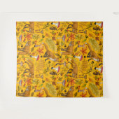 Herfstvossen op sinaasappel wandkleed (Voorkant (horizontaal))