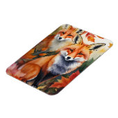 Herfstvossen Waterverf Magneet (Linkerzijde)