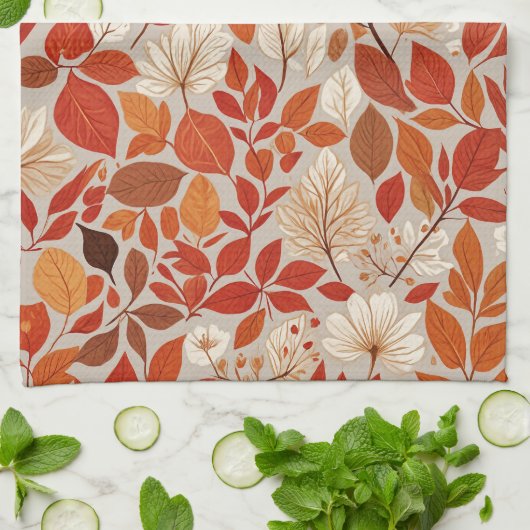 herfstwandtapijt theedoek (Gevouwen)