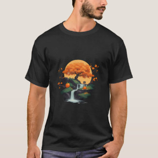 Herfstwaterval Scene T-shirt