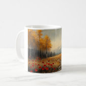  herfstweide schilderij klaprozen koffiemok (Voorkant links)