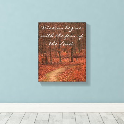 Herfstwijsheid Canvas Afdruk (Insitu (Houten vloer))