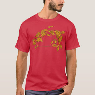 herfstwind blaast bladeren in fibonacci spiraalgif t-shirt