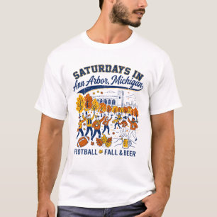 Herfstzaterdagen met herfstbier in Ann Arbor T-shirt