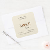Herfstzegen Appeltaart | Herfst Kaarslabel Vierkante Sticker (Envelop)
