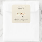 Herfstzegen Appeltaart | Herfst Kaarslabel Vierkante Sticker (Tas)