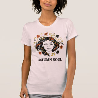 Herfstziel Botanische Vrouw T-shirt
