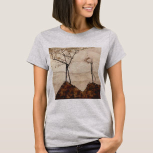 Herfstzon en bomen van Egon Schiele, Vintage Kunst T-shirt