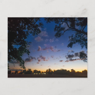 Herfstzonsondergang, Mount Vernon, Ohio Briefkaart
