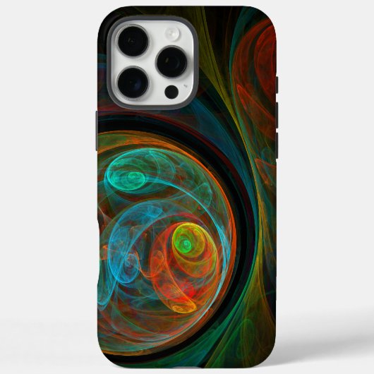 Hergeboorblauwe Abstracte kunst Case-Mate iPhone Case (Achterkant)