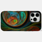 Hergeboorblauwe Abstracte kunst Case-Mate iPhone Case (Achterkant (horizontaal))