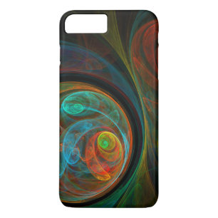 Hergeboorblauwe Abstracte kunst iPhone 8 Plus / 7 Plus Hoesje