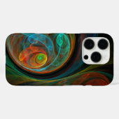 Hergeboorblauwe Abstracte kunst Case-Mate iPhone Case (Achterkant (horizontaal))