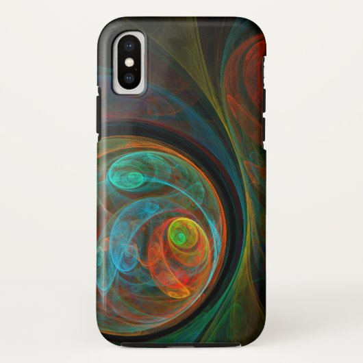 Hergeboorblauwe Abstracte kunst Case-Mate iPhone Case (Achterkant)