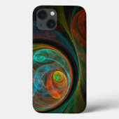 Hergeboorblauwe Abstracte kunst Case-Mate iPhone Case (Achterkant)