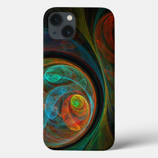 Hergeboorblauwe Abstracte kunst Case-Mate iPhone Case (Achterkant)
