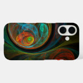 Hergeboorblauwe Abstracte kunst Case-Mate iPhone Case (Achterkant (horizontaal))