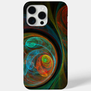Hergeboorblauwe Abstracte kunst iPhone 15 Pro Max Hoesje