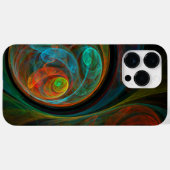 Hergeboorblauwe Abstracte kunst Case-Mate iPhone Case (Achterkant (horizontaal))