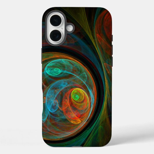 Hergeboorblauwe Abstracte kunst Case-Mate iPhone Case (Achterkant)