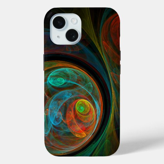 Hergeboorblauwe Abstracte kunst Case-Mate iPhone Case (Achterkant)