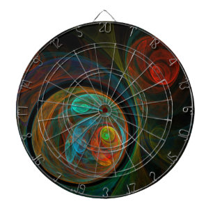 Hergeboorblauwe Abstracte kunst Dartbord