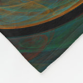 Hergeboorblauwe Abstracte kunst Fleece Deken (Hoek)