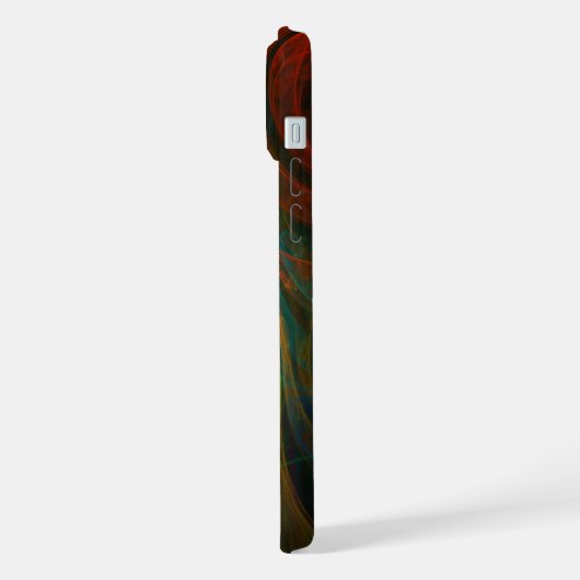 Hergeboorblauwe Abstracte kunst iPhone Hoesje (Linkerkant)