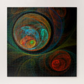 Hergeboorblauwe Abstracte kunst Legpuzzel (Horizontaal)