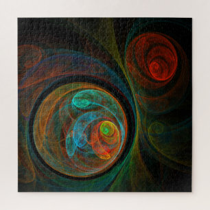 Hergeboorblauwe Abstracte kunst Legpuzzel