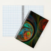 Hergeboorblauwe Abstracte kunst Notitieboek (Binnen)