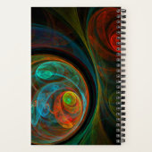 Hergeboorblauwe Abstracte kunst Notitieboek (Achterkant)