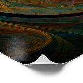 Hergeboorblauwe Abstracte kunst Perfect Poster (Hoek)