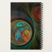 Hergeboorblauwe Abstracte kunst Planner (Achterkant)