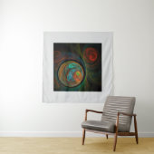 Hergeboorblauwe Abstracte kunst Wandkleed (In situ)