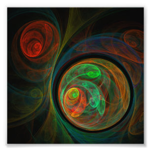 Hergeboorde groene Abstracte foto's Foto Afdruk