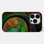 Hergeboorde groene Abstracte kunst Case-Mate iPhone Case (Achterkant (horizontaal))