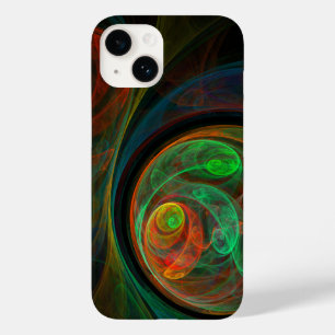 Hergeboorde groene Abstracte kunst Case-Mate iPhone 14 Hoesje