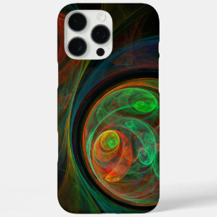 Hergeboorde groene Abstracte kunst iPhone 16 Pro Max Hoesje