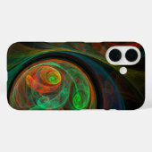 Hergeboorde groene Abstracte kunst Case-Mate iPhone Case (Achterkant (horizontaal))