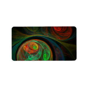 Hergeboorde groene Abstracte kunst Etiket