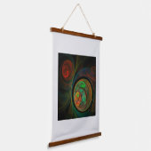 Hergeboorde groene Abstracte kunst Hangend Wandkleed (Gebogen)