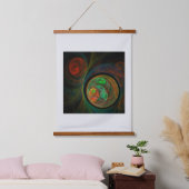 Hergeboorde groene Abstracte kunst Hangend Wandkleed (Slaapkamer)