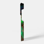 Hergeboorde groene Abstracte kunst iPhone Hoesje (Linkerkant)