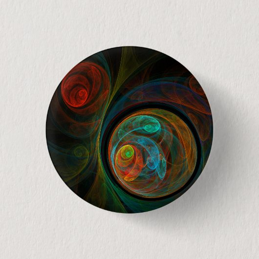 Hergeboorte Abstracte Art Button (ronde) (Voorkant)
