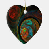 Hergeboorte Abstracte Art Heart Ornament (Rechts)