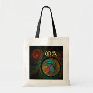 Hergeboorte Abstracte Art Monogram Bag Tote Bag