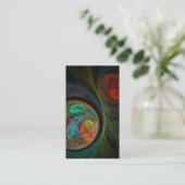 Hergeboorte Blauw Abstract Kunst Visitekaartje (Staand voorkant)